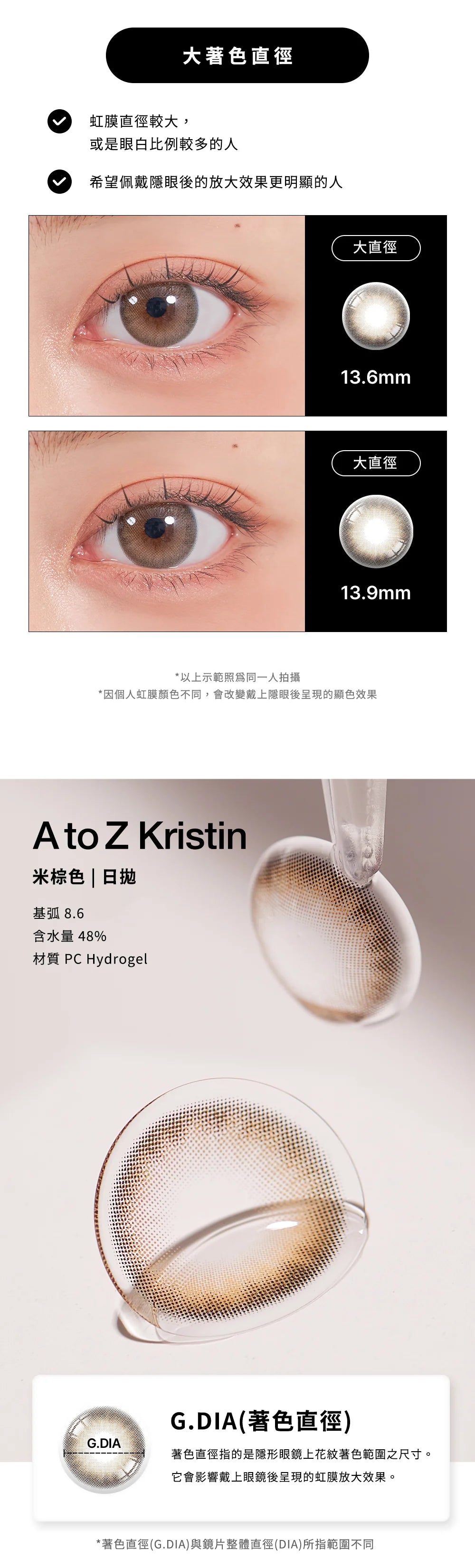 HapaKristin｜A to Z Kristin 1Day 日拋彩色隱形眼鏡｜10片