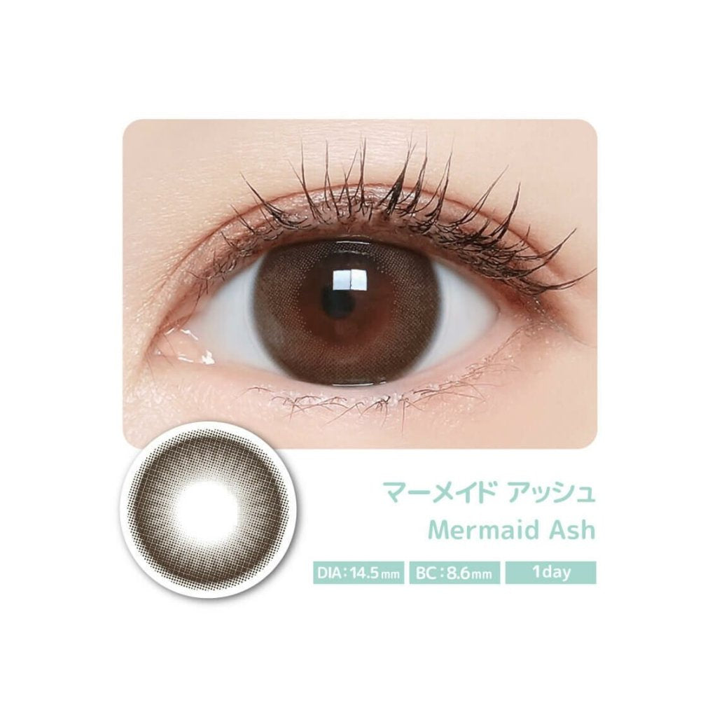 Majette｜1Day Relax UV Moisture Mermaid Ash 日拋彩色隱形眼鏡｜10片