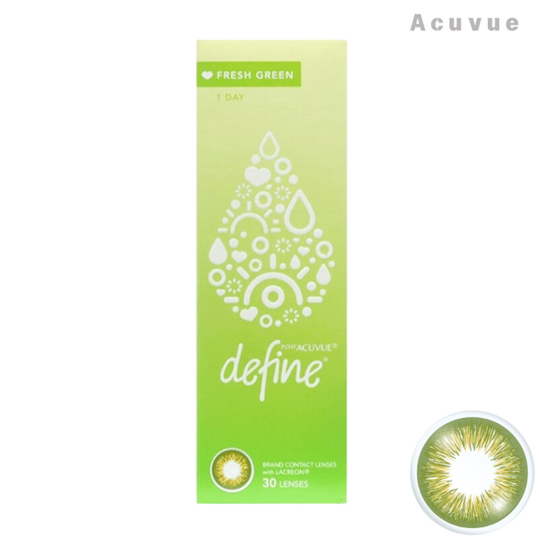 Acuvue｜Define Fresh 森系綠 Green 日拋彩色隱形眼鏡｜30片