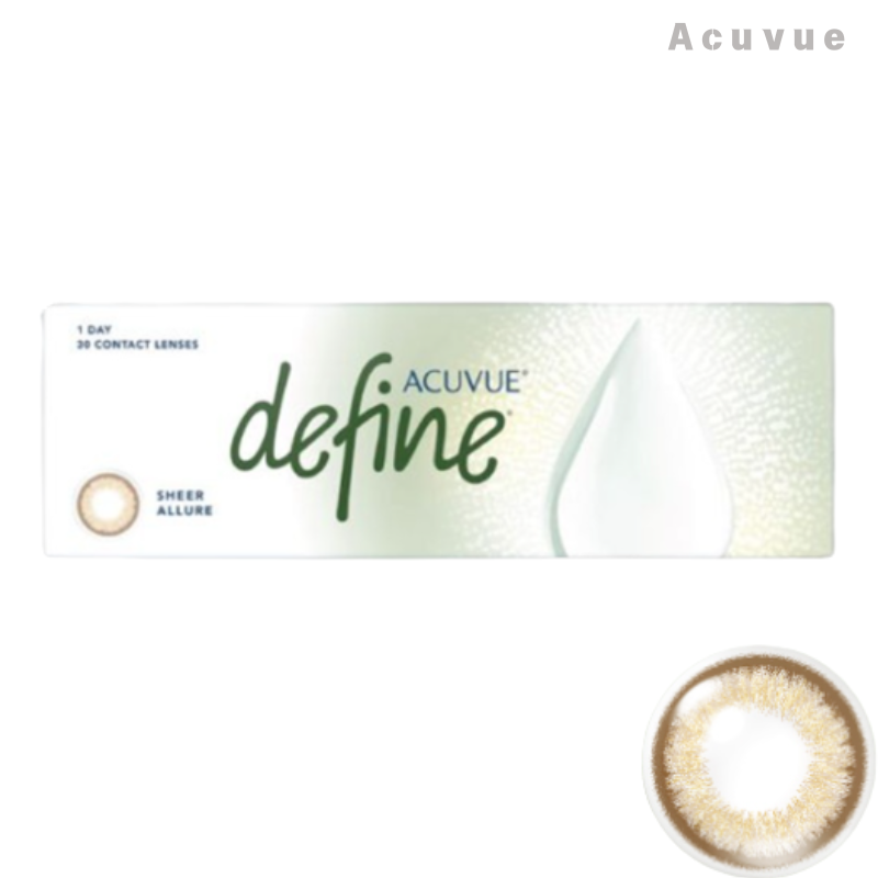 Acuvue｜Define Sheer 蜜紗棕 Allure 日拋彩色隱形眼鏡｜30片