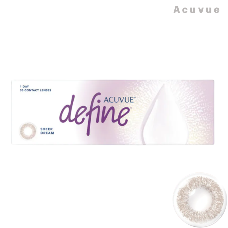Acuvue｜Define Sheer 夢紗啡 Dream 日拋彩色隱形眼鏡｜30片