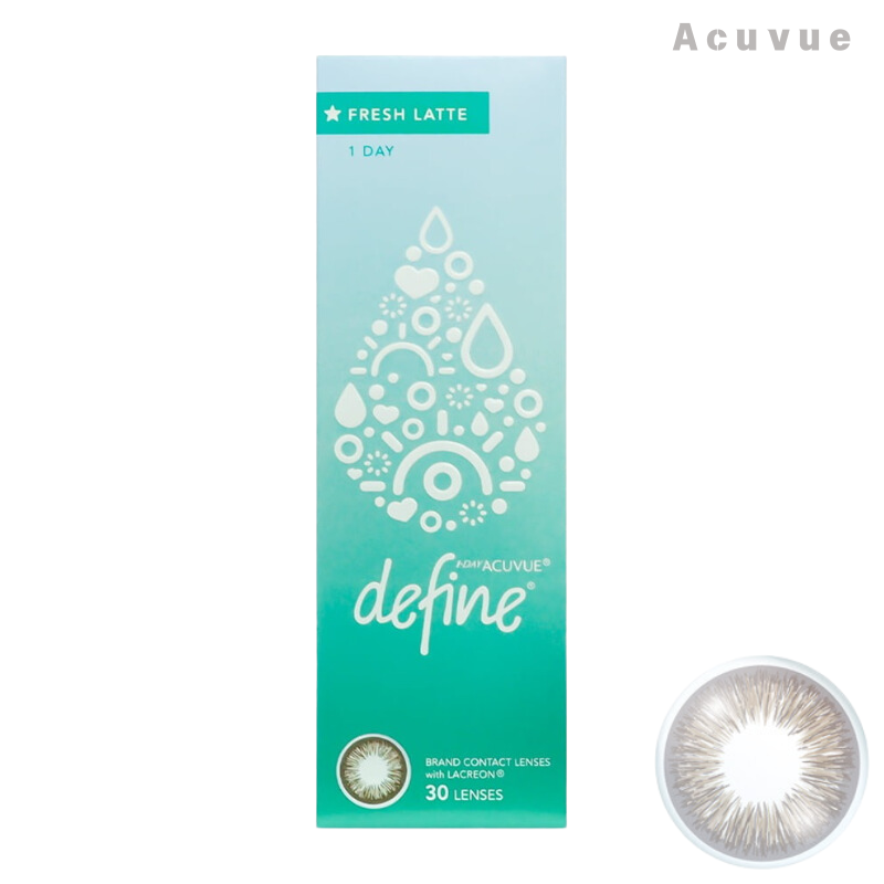 Acuvue｜Define Fresh 拿鐵啡 Latte 日拋彩色隱形眼鏡｜30片