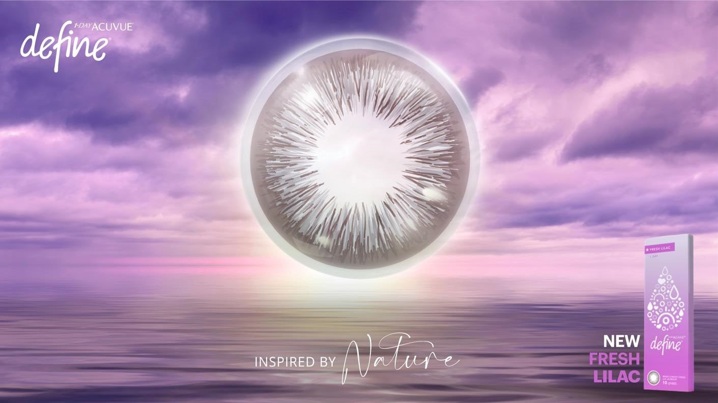Acuvue｜Define Fresh 丁香紫 Lilac 日拋彩色隱形眼鏡｜30片