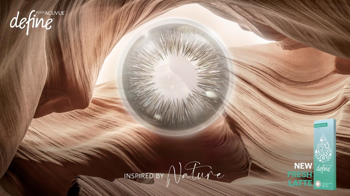 Acuvue｜Define Fresh 拿鐵啡 Latte 日拋彩色隱形眼鏡｜30片