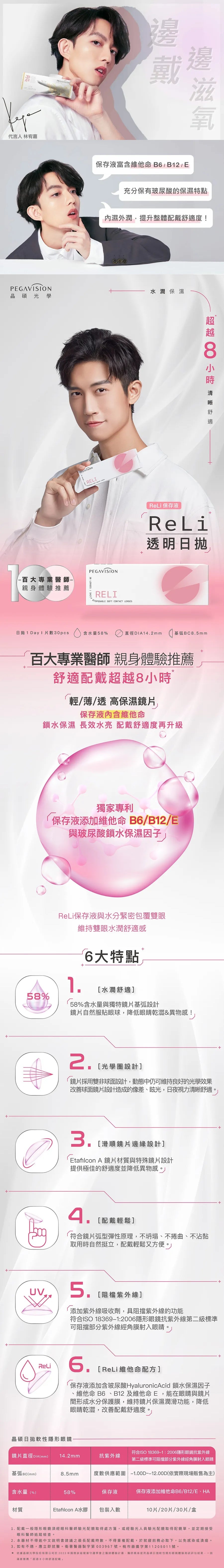 Pegavision｜維他命B12 1Day 日拋隱形眼鏡｜30片