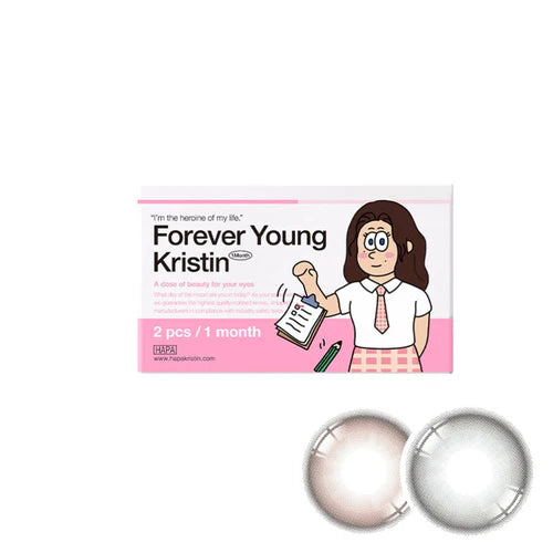 HapaKristin｜Forever Young Kristin Monthly 月拋彩色隱形眼鏡｜2片