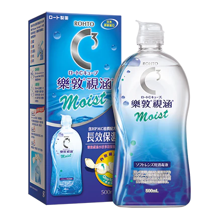 樂敦Rohto｜C3 Moist 隱形眼鏡護理液｜500ml