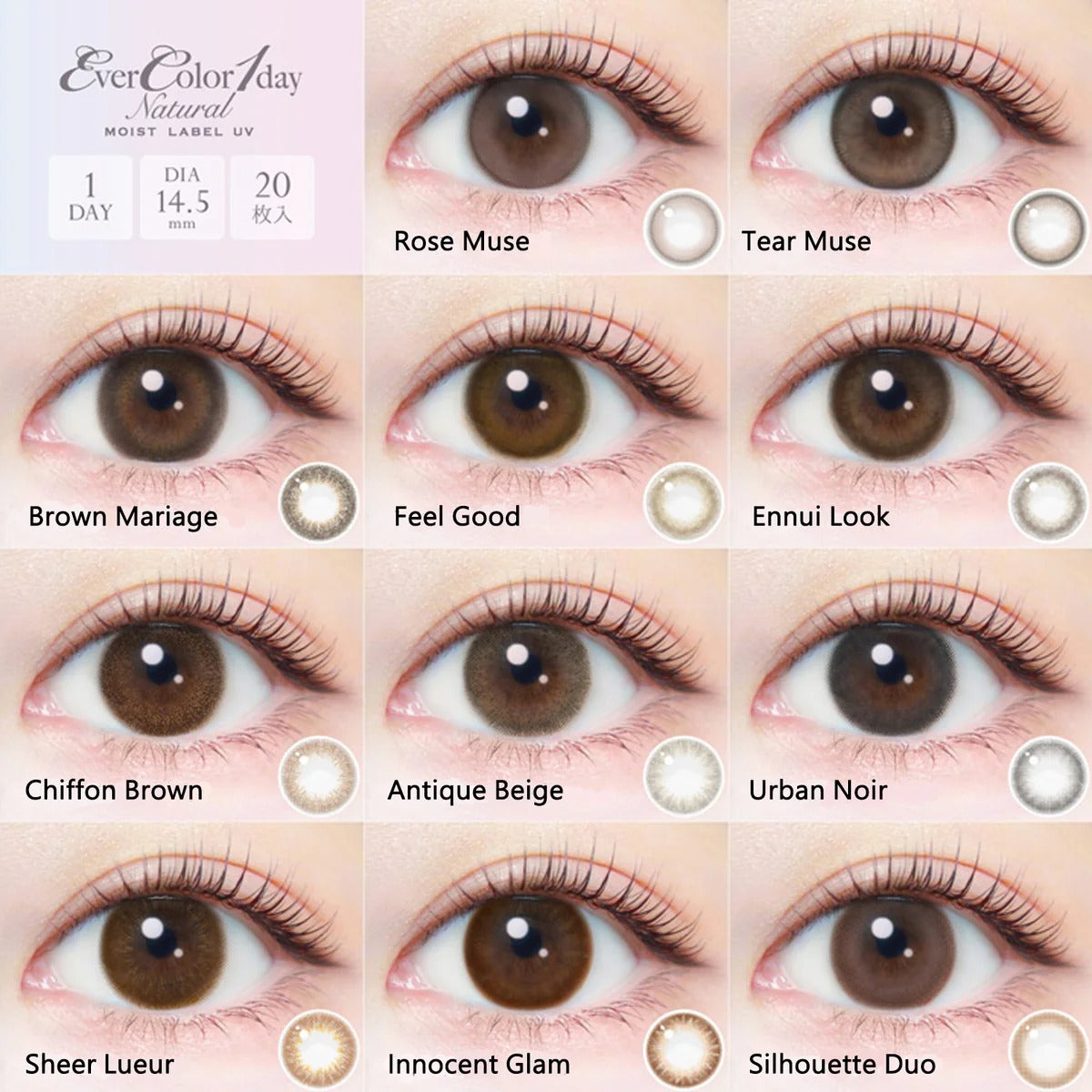 EverColor｜Natural 1day 日拋彩色隱形眼鏡｜20片
