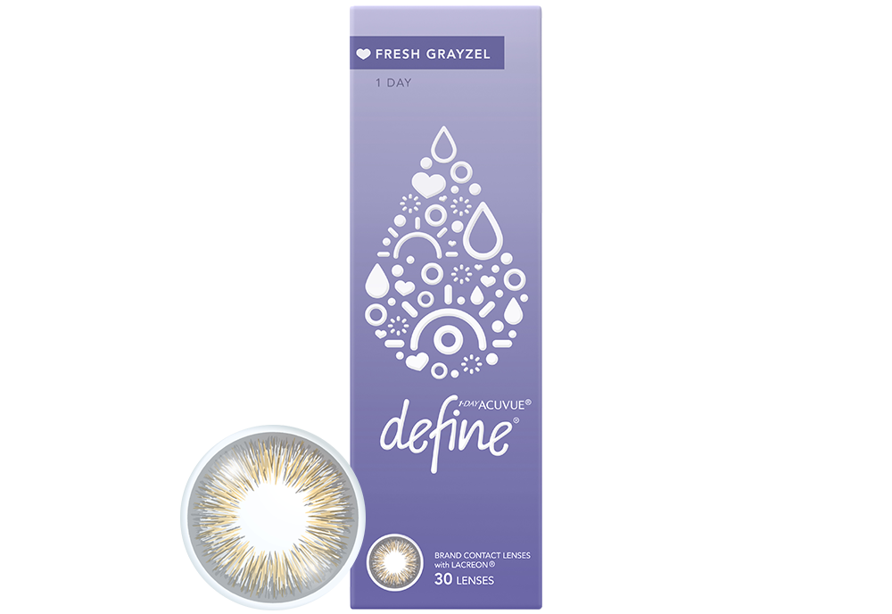 Acuvue｜Define Fresh 冷灰棕 Grayzel 日拋彩色隱形眼鏡｜30片