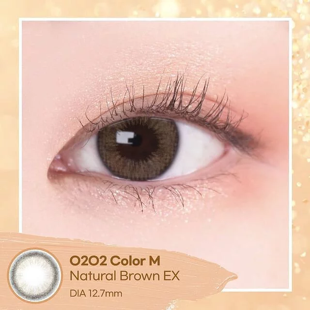 Clalen｜O2O2 Color M Natural Brown EX 月拋彩色隱形眼鏡｜2片