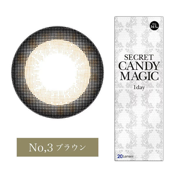 Secret Candy Magic 1-DAY | No.3 Brown | 每日拋棄型彩色隱形眼鏡 20片