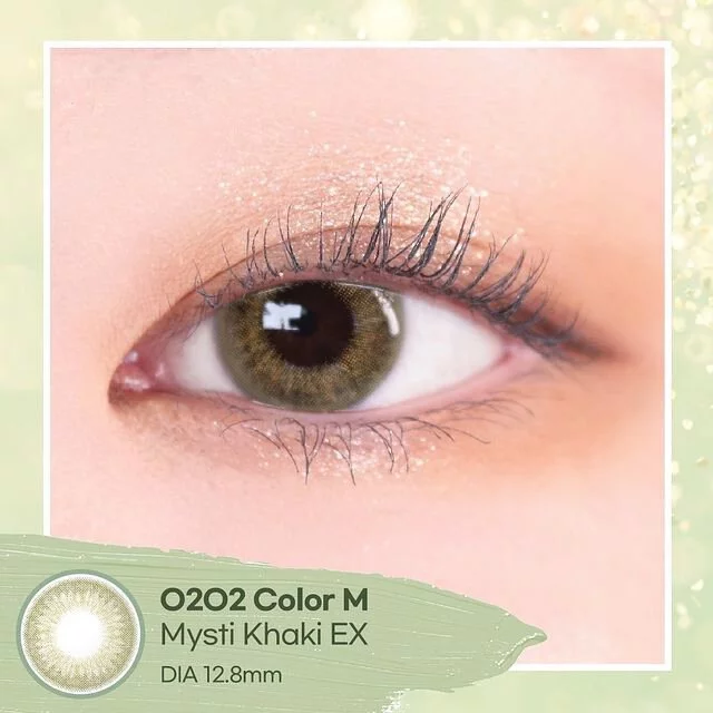 Clalen｜O2O2 Color M Mysti Khaki EX 月拋彩色隱形眼鏡｜2片