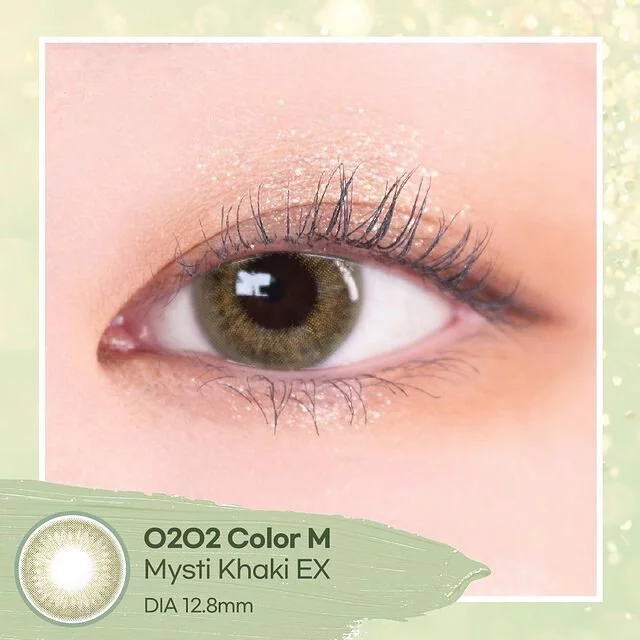 Clalen O2O2 Color M Mysti Khaki EX 有色隱形眼鏡｜月拋式 每盒2片