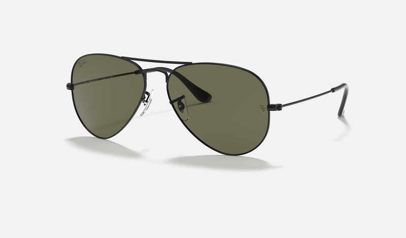 Ray-Ban | AVIATOR CLASSIC | BLACK | Green Classic G-15 with Polarized