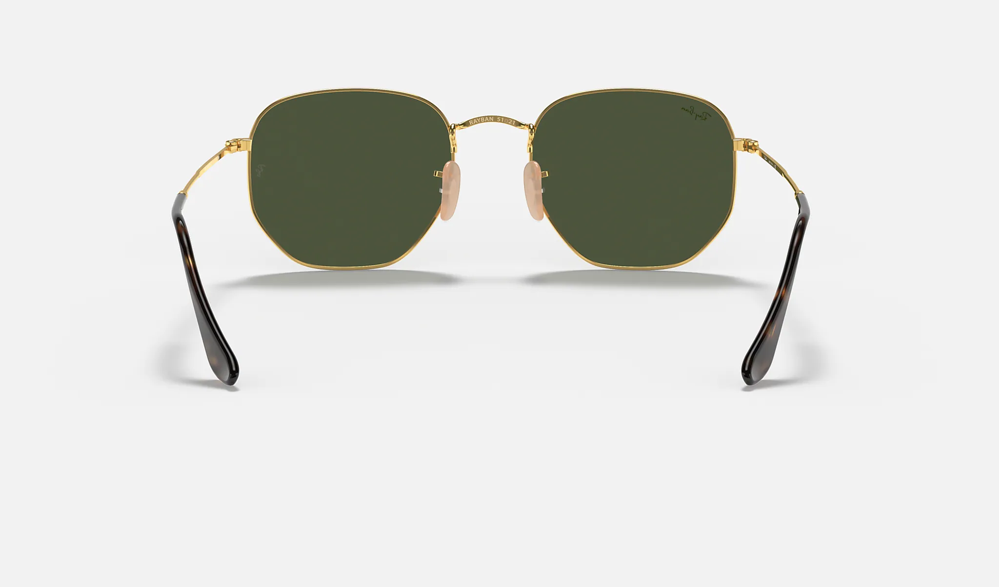 Ray-Ban | HEXAGONAL FLAT LENSES | GOLD | Green Classic G-15
