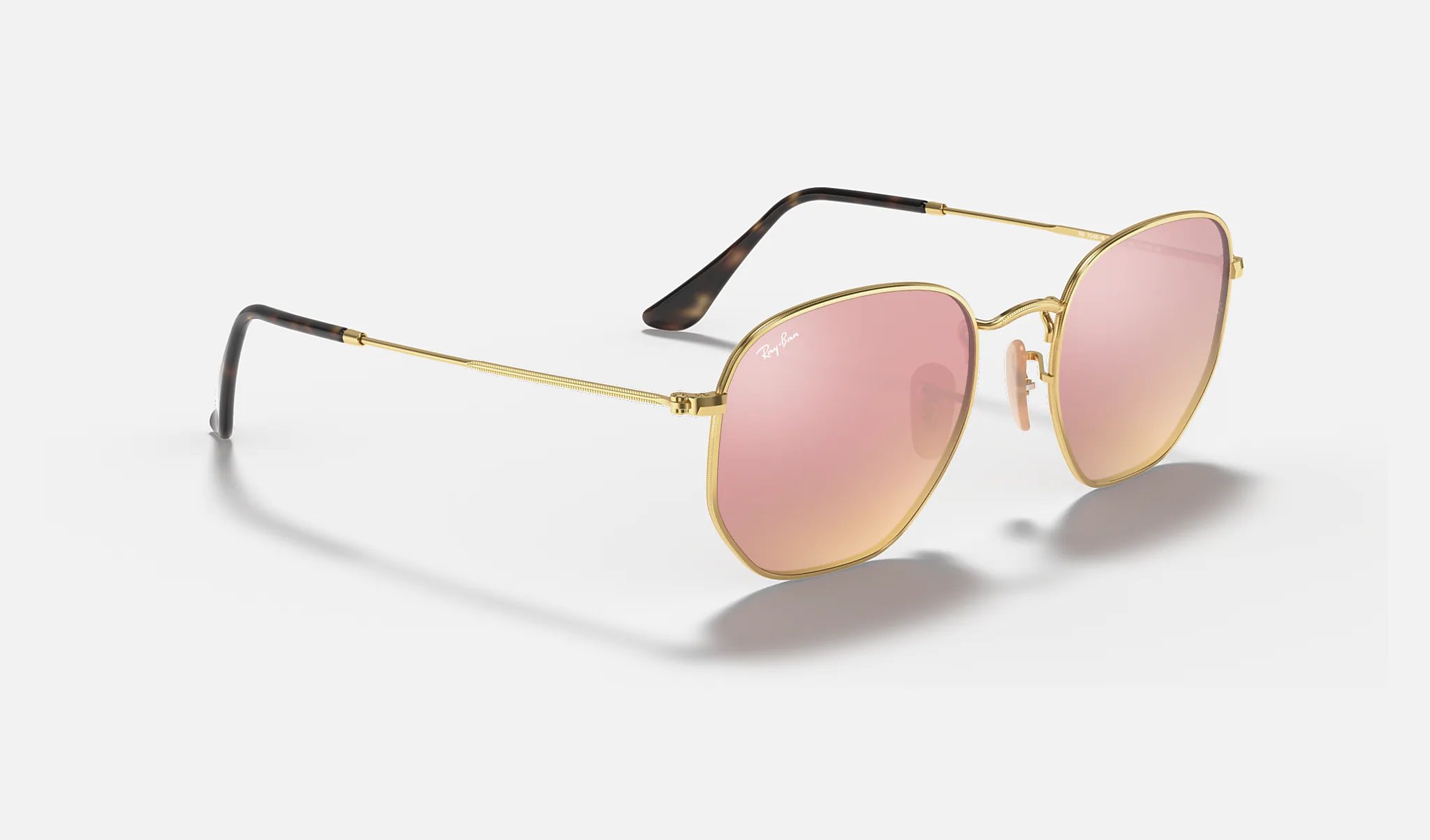 Ray-Ban | HEXAGONAL FLAT LENSES | GOLD | Copper Flash