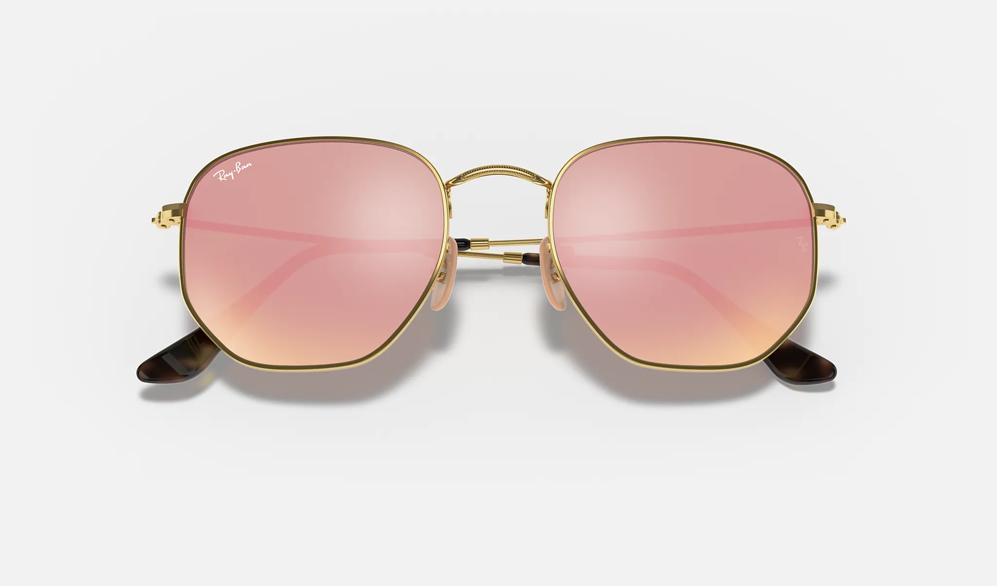 Ray-Ban | HEXAGONAL FLAT LENSES | GOLD | Copper Flash