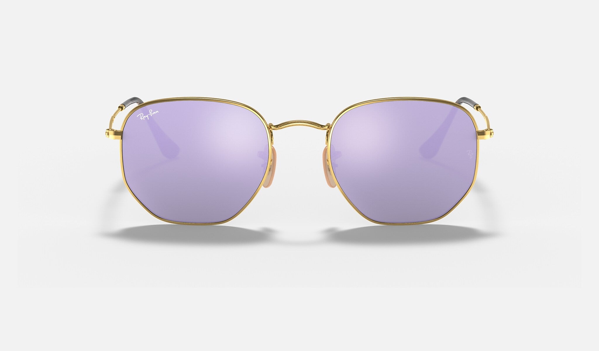 Ray-Ban | HEXAGONAL FLAT LENSES | GOLD | Lilac Mirror