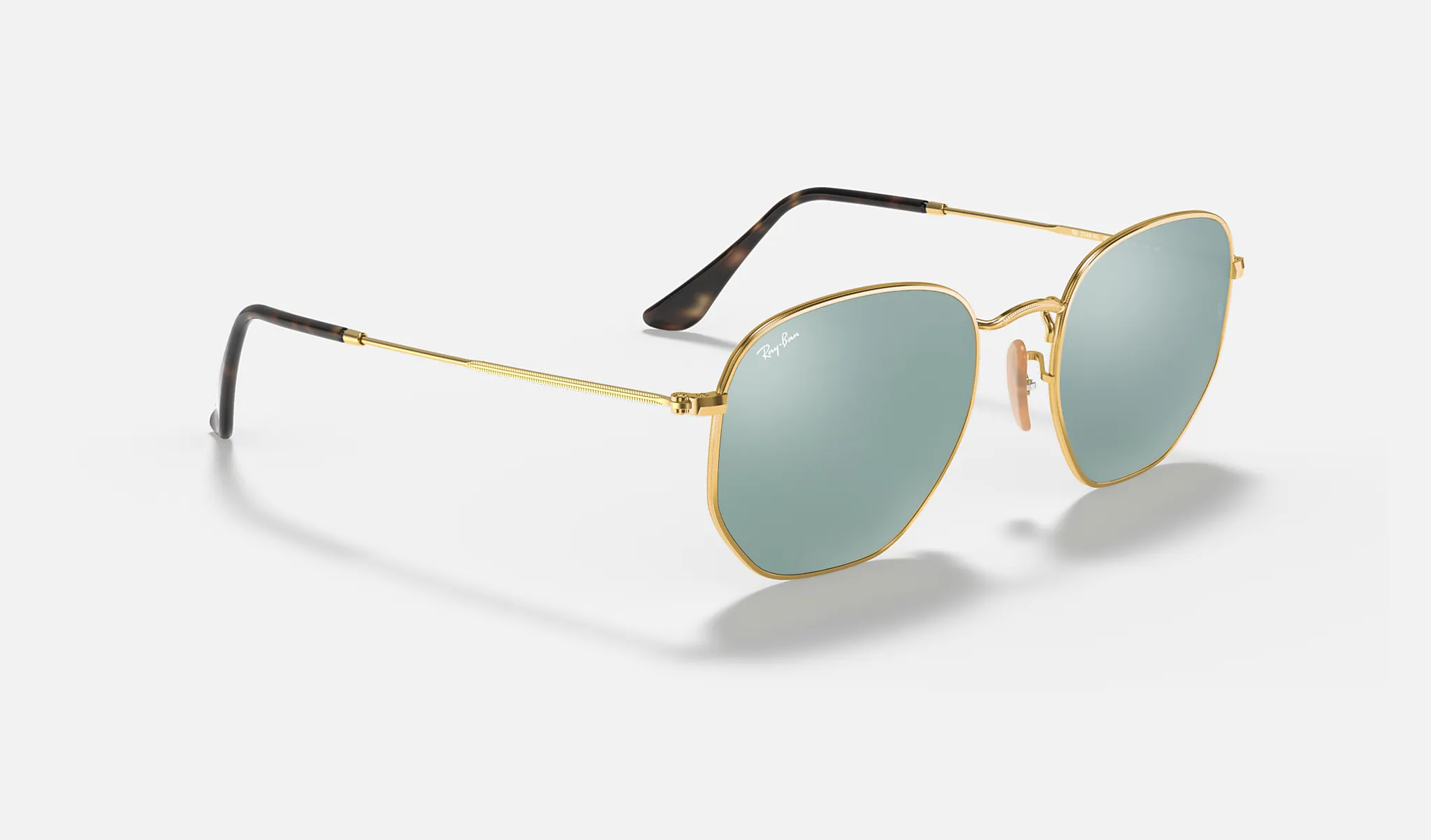 Ray-Ban | HEXAGONAL FLAT LENSES | GOLD | Silver Flash