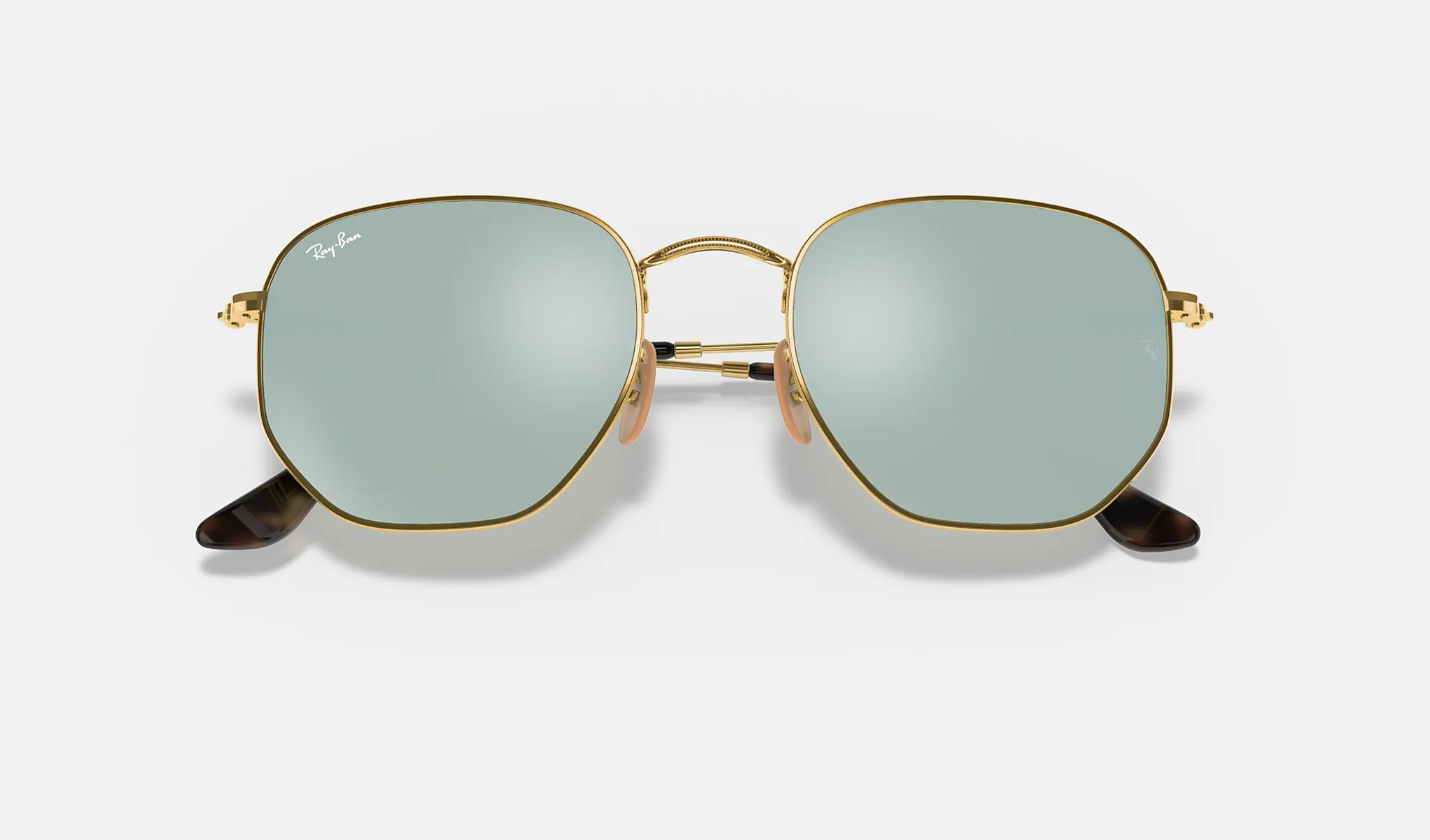 Ray-Ban | HEXAGONAL FLAT LENSES | GOLD | Silver Flash