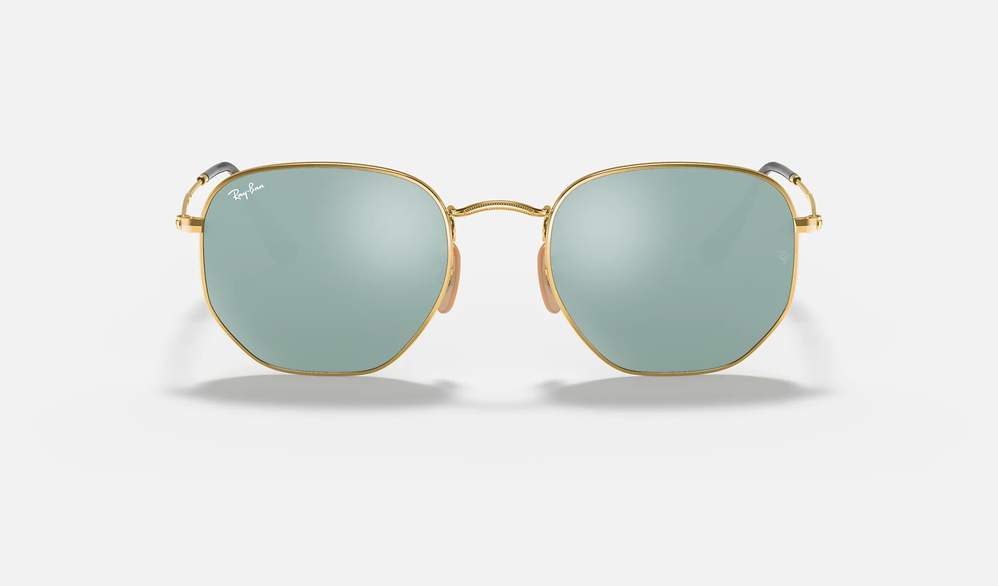 Ray-Ban | HEXAGONAL FLAT LENSES | GOLD | Silver Flash