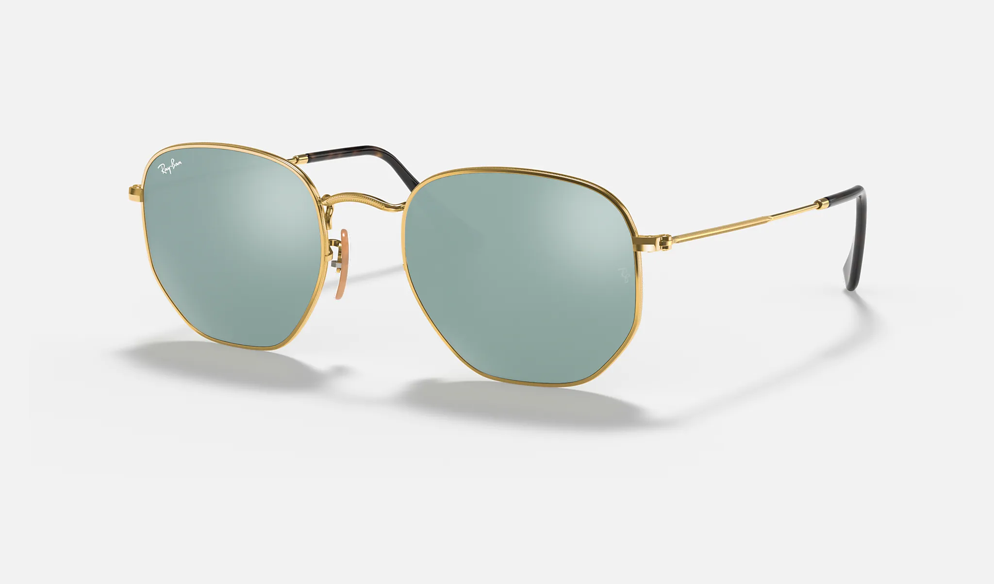 Ray-Ban | HEXAGONAL FLAT LENSES | GOLD | Silver Flash