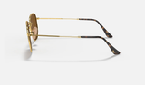 Ray-Ban | HEXAGONAL FLAT LENSES | GOLD | Brown Classic B-15 with POLARIZED Lens