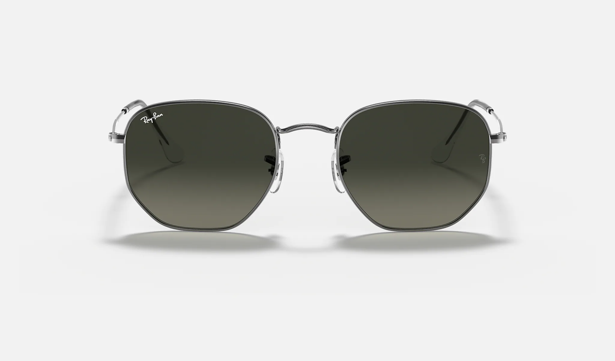 Ray-Ban | HEXAGONAL FLAT LENSES | GUNMETAL | Grey Gradient