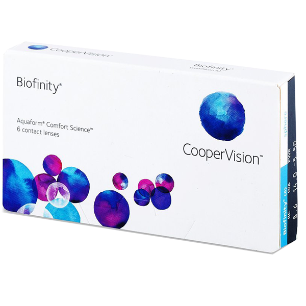 COOPERVISION BIOFINITY - 矽水凝膠 | 每月棄隱形眼鏡 6片
