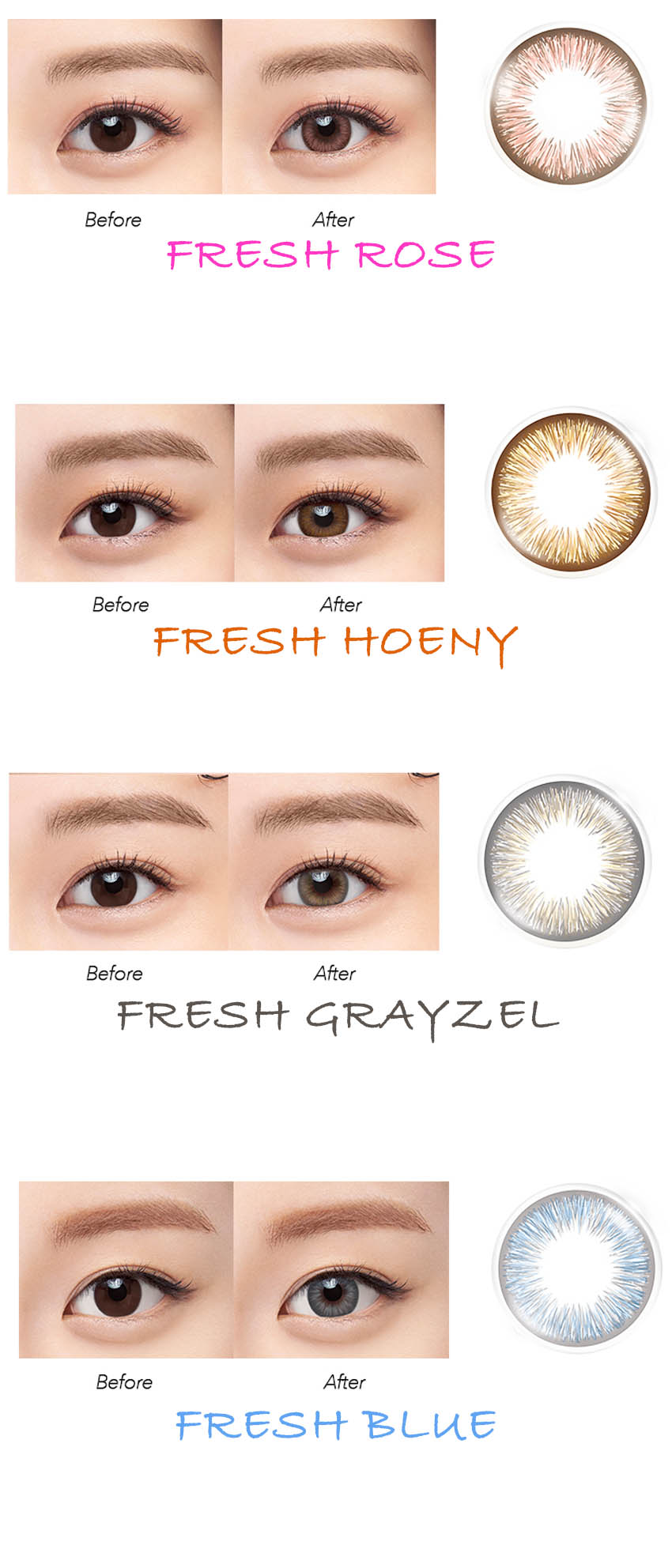 Acuvue｜Define Fresh 冷灰棕 Grayzel 日拋彩色隱形眼鏡｜30片
